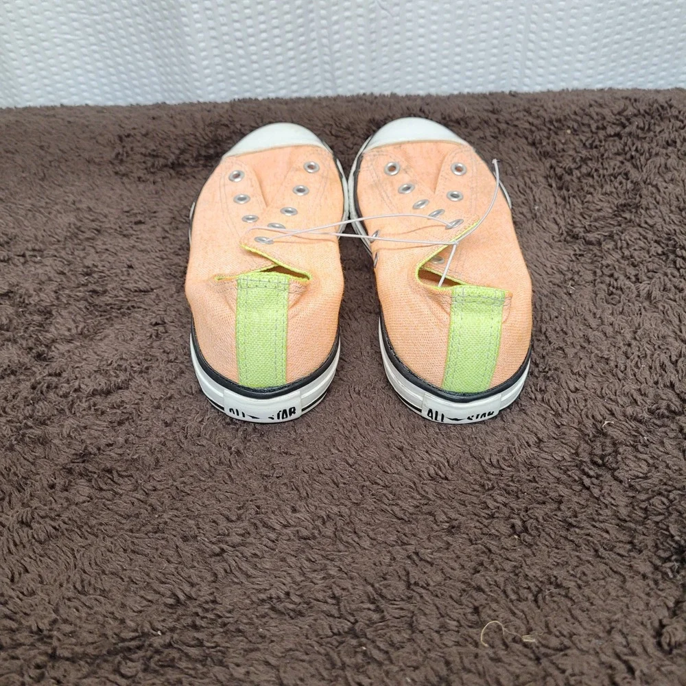 Converse All Star Chuck Taylor Neon Orange Lime Green Low Top 637348F Junior 4